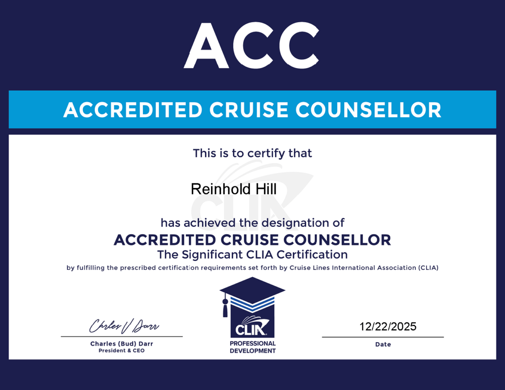 CLIA Accredited Cruise Counsellor