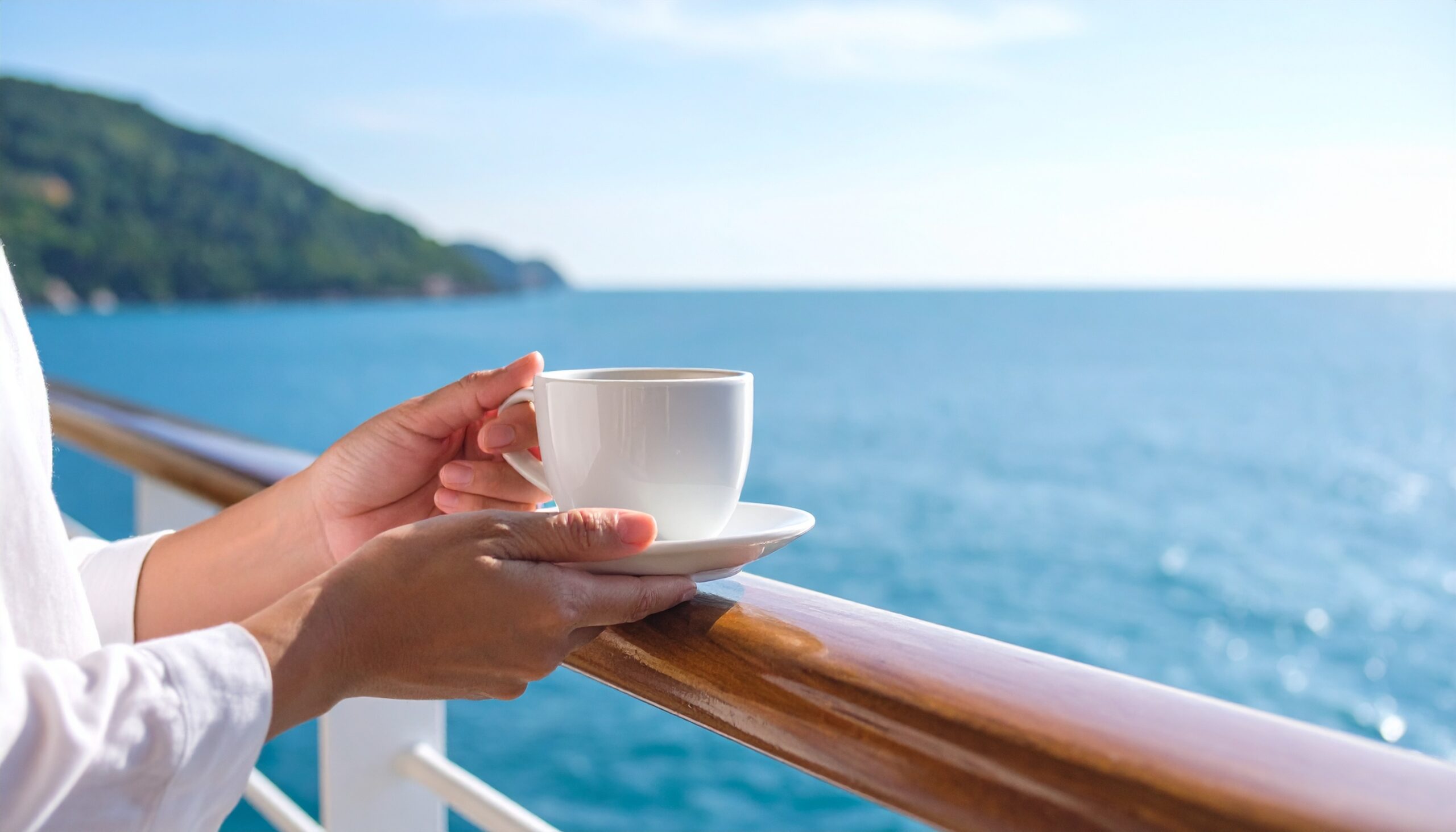 Coffee on cruise ship deck