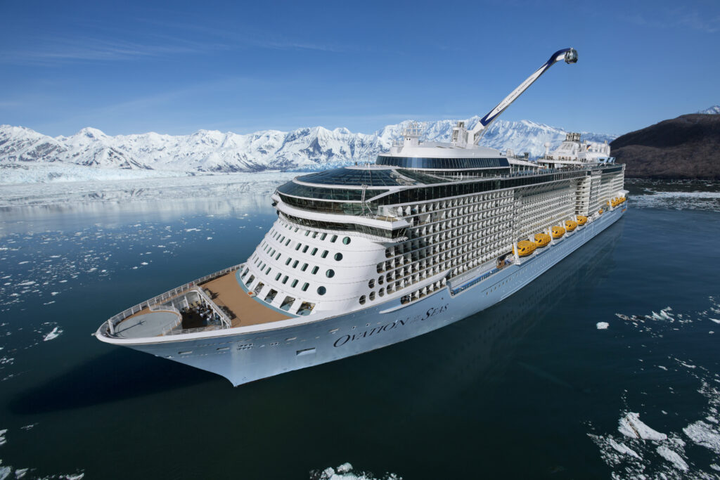 Ovation of the Seas with North Star extended in Alaska