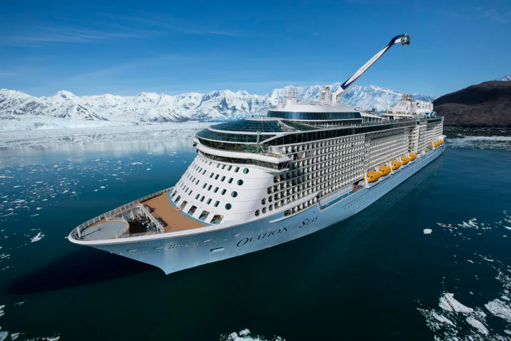Ovation of the Seas with North Star extended in Alaska