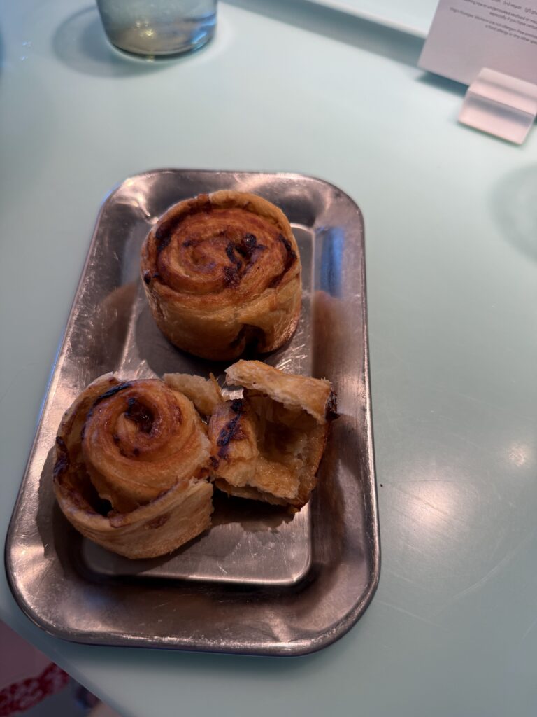 Cinnamon Rolls Served on Debarkation Day on Virgin Voyages Scarlet Lady Cruise
